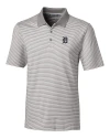 Detroit Tigers Cutter & Buck Forge Tonal Stripe Stretch Mens Big and Tall Polo Polished Medium Gray Mannequin Thumbnail Image