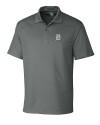 Detroit Tigers Cutter & Buck Genre Textured Solid Mens Polo Elemental Grey Mannequin Thumbnail Image