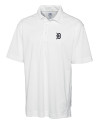 Detroit Tigers Cutter & Buck Genre Textured Solid Mens Polo White Mannequin Thumbnail Image
