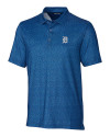 Detroit Tigers Cutter & Buck Pike Micro Floral Print Stretch Mens Polo Indigo Mannequin Thumbnail Image