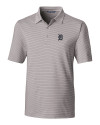 Detroit Tigers Cutter & Buck Forge Pencil Stripe Stretch Mens Polo Polished Medium Gray Mannequin Thumbnail Image