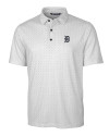 Detroit Tigers Cutter & Buck Pike Double Dot Print Stretch Mens Polo Charcoal Mannequin Thumbnail Image