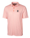 Detroit Tigers Cutter & Buck Pike Double Dot Print Stretch Mens Big and Tall Polo College Orange Mannequin Thumbnail Image