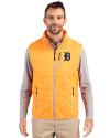 Detroit Tigers Cutter & Buck Rainier PrimaLoft® Mens Eco Insulated Full Zip Puffer Vest Satsuma Front Thumbnail Image