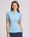 View image 1: Cutter & Buck Womens Pathway Zip Mock Inlet Front