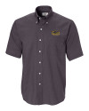 View image 1: Wisconsin-Milwaukee Panthers Cutter & Buck Epic Easy Care Nailshead Mens Big and Tall Short Sleeve Dress Shirt Black Mannequin