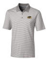 Wisconsin-Milwaukee Panthers Cutter & Buck Forge Tonal Stripe Stretch Mens Polo Polished Medium Gray Mannequin Thumbnail Image