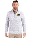 Wisconsin-Milwaukee Panthers Cutter & Buck Traverse Stretch Eco Camo Print Quarter Zip Mens Pullover Charcoal Front Thumbnail Image