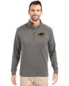 Wisconsin-Milwaukee Panthers Cutter & Buck Adapt Eco Knit Stretch Recycled Mens Quarter Zip Pullover Elemental Grey Front Thumbnail Image