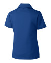 Toronto Blue Jays Cutter & Buck Genre Textured Solid Womens Polo Tour Blue Mannequin Back Thumbnail Image