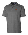Washington Commanders Cutter & Buck Forge Heathered Stretch Mens Polo Charcoal Heather Mannequin Thumbnail Image
