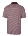 Washington Commanders Cutter & Buck Forge Tonal Stripe Stretch Mens Polo Bordeaux Mannequin Back Thumbnail Image