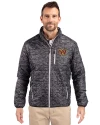 Washington Commanders Cutter & Buck Rainier PrimaLoft® Mens Eco Insulated Full Zip Printed Puffer Jacket Black Front Thumbnail Image
