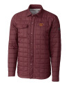 Washington Commanders Cutter & Buck Rainier PrimaLoft® Mens Eco Insulated Quilted Shirt Jacket Bordeaux Mannequin Thumbnail Image