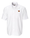 Washington Commanders Cutter & Buck Epic Easy Care Nailshead Mens Short Sleeve Dress Shirt White Mannequin Thumbnail Image