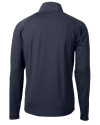 Los Angeles Chargers Cutter & Buck Adapt Eco Knit Hybrid Recycled Mens Quarter Zip Navy Blue Mannequin Back Thumbnail Image
