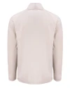 View image 12: Carolina Panthers Cutter & Buck Adapt Recycled Soft Knit Stretch Mens Hybrid Quarter Zip Pullover  Wheat Heather Mannequin Back