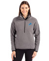 Detroit Lions Cutter & Buck Cascade Eco Fleece Womens Pullover Jacket Elemental Grey/Black Front Thumbnail Image