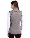 Las Vegas Raiders Cutter & Buck Mainsail Sweater Knit Womens Full Zip Vest Polished Heather Back Thumbnail Image