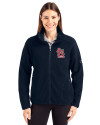 St. Louis Cardinals- Cutter & Buck Cascade Eco Fleece Womens Full Zip Jacket Navy Blue Front Thumbnail Image