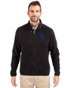 Los Angeles Dodgers Cutter & Buck Cascade Eco Fleece Mens Full Zip Jacket Black Front Thumbnail Image