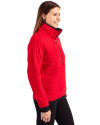Philadelphia Phillies Cutter & Buck Cascade Eco Fleece Womens Pullover Jacket Red/Navy Blue Side Thumbnail Image