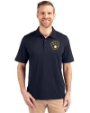 Milwaukee Brewers Cutter & Buck Forge Stretch Mens Big and Tall Polo Liberty Navy Front Thumbnail Image