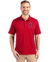 View image 1: Los Angeles Angels Cutter & Buck Forge Stretch Mens Big and Tall Polo Cardinal Red Front