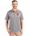 San Francisco Giants Cutter & Buck Forge Stretch Mens Big and Tall Polo Polished Medium Gray Front Thumbnail Image