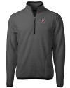 Florida State Seminoles Cutter & Buck Cascade Eco Fleece Mens Quarter Zip Jacket Elemental Grey/Black Mannequin Thumbnail Image