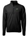 South Florida Bulls Cutter & Buck Cascade Eco Fleece Mens Quarter Zip Jacket Black Mannequin Thumbnail Image