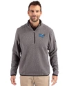 Middle Tennessee Blue Raiders Cutter & Buck Cascade Eco Fleece Mens Quarter Zip Jacket Elemental Grey/Black Front Thumbnail Image