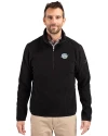 Southern University Jaguars Cutter & Buck Cascade Eco Fleece Mens Quarter Zip Jacket Black Front Thumbnail Image