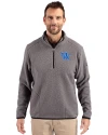 Kentucky Wildcats Cutter & Buck Cascade Eco Fleece Mens Quarter Zip Jacket Elemental Grey/Black Front Thumbnail Image