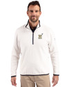 View image 4: Navy Midshipmen Cutter & Buck Cascade Epic Comfort Recycled Sherpa Fleece Mens Quarter Zip Jacket Shell/Navy Blue Front
