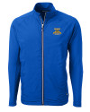 North Carolina A&T Aggies Cutter & Buck Adapt Eco Knit Hybrid Recycled Mens Big & Tall Full Zip Jacket Tour Blue Mannequin Thumbnail Image