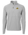 Bowie State Bulldogs Cutter & Buck Adapt Eco Knit Hybrid Recycled Mens Quarter Zip Polished Medium Gray Mannequin Thumbnail Image