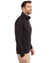 Clark Atlanta Panthers Cutter & Buck Adapt Eco Knit Hybrid Recycled Mens Quarter Zip Black Side Thumbnail Image