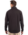 Clark Atlanta Panthers Cutter & Buck Adapt Eco Knit Hybrid Recycled Mens Quarter Zip Black Back Thumbnail Image