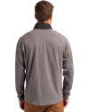 Clark Atlanta Panthers Cutter & Buck Adapt Eco Knit Hybrid Recycled Mens Quarter Zip Black Heather/Black Back Thumbnail Image