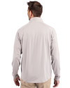 Clark Atlanta Panthers Cutter & Buck Adapt Eco Knit Hybrid Recycled Mens Quarter Zip Polished Medium Gray Back Thumbnail Image