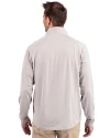 Albany State University Golden Rams Cutter & Buck Adapt Eco Knit Hybrid Recycled Mens Quarter Zip Polished Medium Gray Back Thumbnail Image