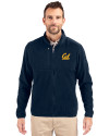Cal Golden Bears Cutter & Buck Cascade Eco Sherpa Mens Big & Tall Fleece Jacket Navy Blue Front Thumbnail Image
