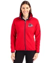 Fresno State Bulldogs Cutter & Buck Cascade Eco Fleece Womens Full Zip Jacket Red/Navy Blue Front Thumbnail Image