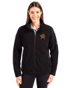 Maryland Terrapins Cutter & Buck Cascade Eco Fleece Womens Full Zip Jacket Black Front Thumbnail Image