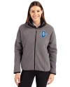 Indiana State Sycamores Cutter & Buck Cascade Eco Fleece Womens Full Zip Jacket Elemental Grey/Black Front Thumbnail Image