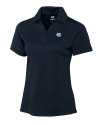 North Carolina Tar Heels Cutter & Buck Genre Textured Solid Womens Polo Navy Blue Mannequin Thumbnail Image