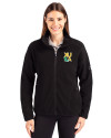Xavier Gold Rush Cutter & Buck Cascade Eco Fleece Womens Full Zip Jacket Black Front Thumbnail Image