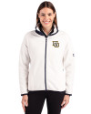Marquette Golden Eagles Cutter & Buck Cascade Eco Fleece Womens Full Zip Jacket Shell/Navy Blue Front Thumbnail Image
