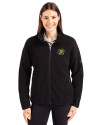 Wichita State Shockers Cutter & Buck Cascade Eco Fleece Womens Full Zip Jacket Black Front Thumbnail Image